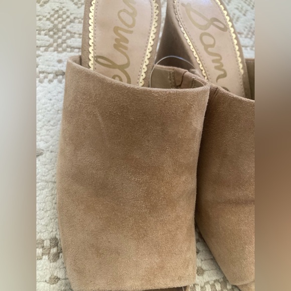 Sam Edelman Tan Mules with Chunky Heel - Picture 4 of 6